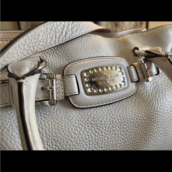 MICHAEL KORS HAMILTON LARGE HERITAGE WHITE - Picture 2 of 8